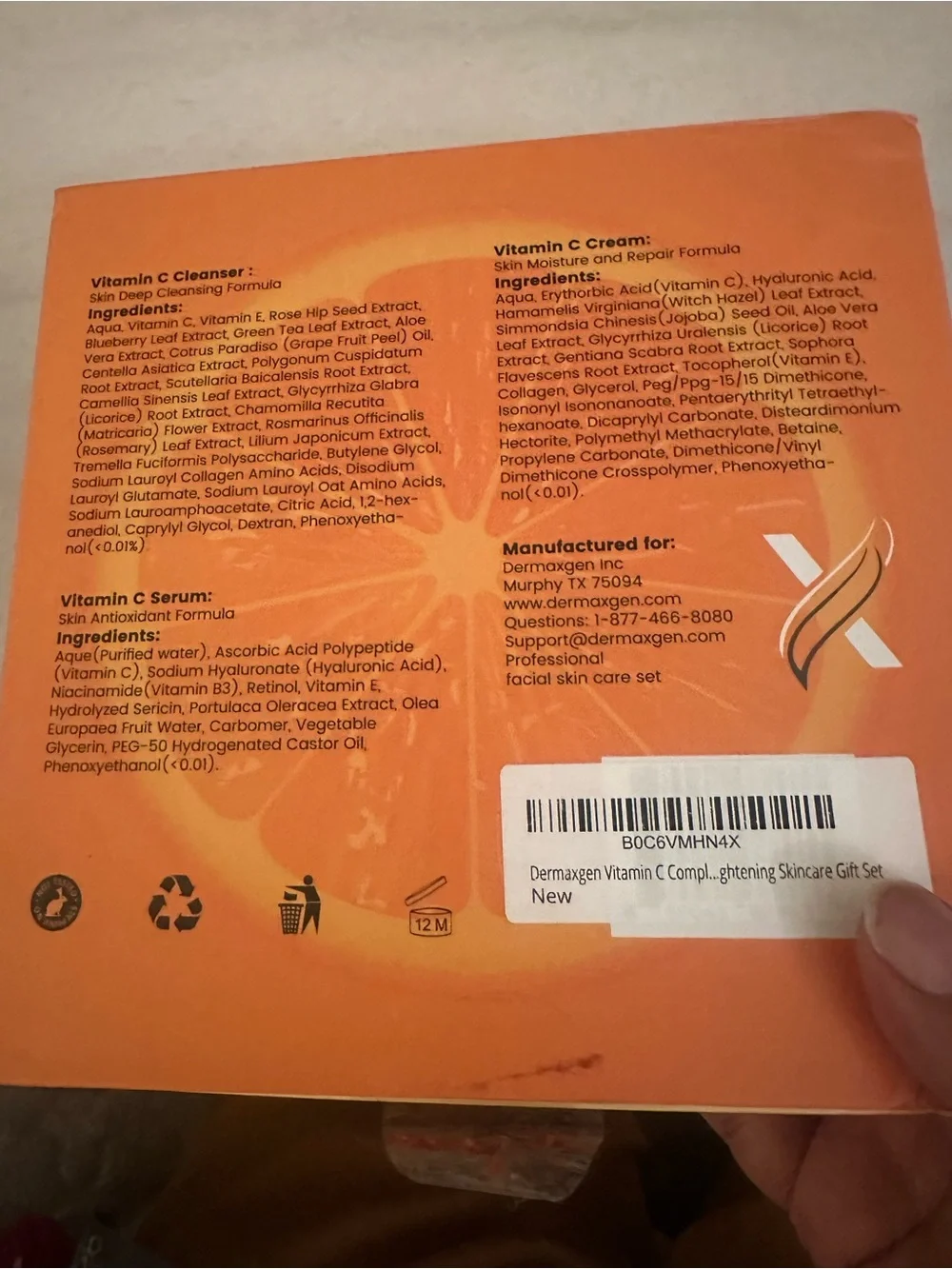 Vitamin C Skincare Set – Orange